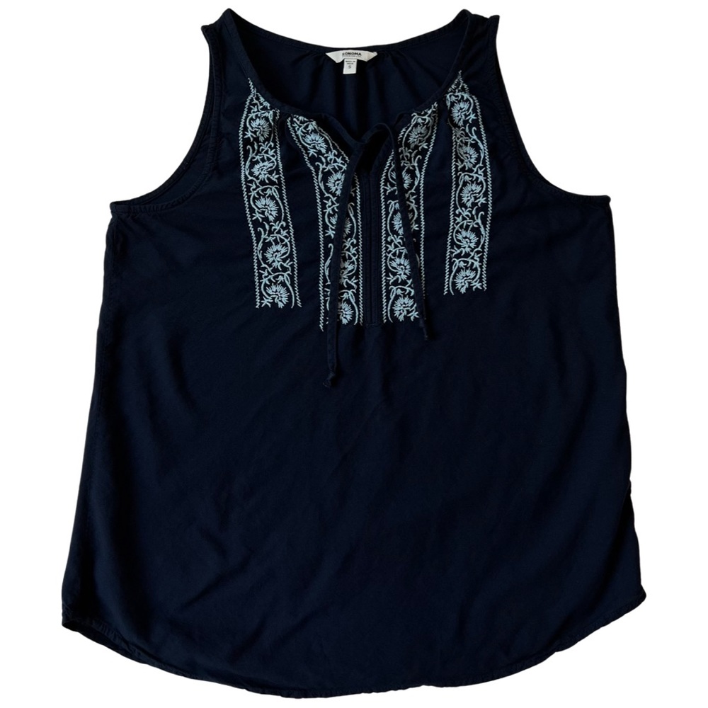 Sonoma tank, embroidered design, lightweight, soft, and cool for the summer!